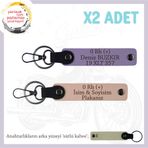 MiaWiki Motor Tutkunlarına Özel İsim Plaka Kan Grubu Anahtarlık, Tek Ebat, MH-KAN-MT-10250x2, Yavruağzı-Mor Menekşe-sütlü kahve, üniseks-yetişkin