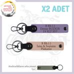 MiaWiki Motor Tutkunlarına Özel İsim Plaka Kan Grubu Anahtarlık, Tek Ebat, MH-KAN-MT-9247x2, Yavruağzı-Mor Menekşe-gri, üniseks-yetişkin