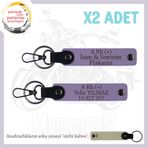 MiaWiki Motor Tutkunlarına Özel İsim Plaka Kan Grubu, Standart, MH-KAN-MT-5898x2, Mor Menekşe-sütlü kahve, üniseks-yetişkin