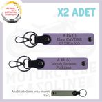 MiaWiki Motor Tutkunlarına Özel İsim Plaka Kan Grubu, Standart, MH-KAN-MT-6855x2, Mor Menekşe-gri, üniseks-yetişkin