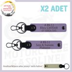 MiaWiki Motor Tutkunlarına Özel İsim Plaka Kan Grubu, Standart, MH-KAN-MT-6898x2, Mor Menekşe-sütlü kahve, üniseks-yetişkin