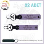 MiaWiki Motor Tutkunlarına Özel İsim Plaka Kan Grubu, Standart, MH-KAN-MT-8876x2, Mor Menekşe-lacivert, üniseks-yetişkin
