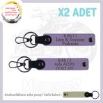 MiaWiki Motor Tutkunlarına Özel İsim Plaka Kan Grubu, Standart, MH-KAN-MT-8898x2, Mor Menekşe-sütlü kahve, üniseks-yetişkin