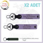 MiaWiki Motor Tutkunlarına Özel İsim Plaka Kan Grubu, Standart, MH-KAN-MT-8919x2, Mor Menekşe-yeşil, üniseks-yetişkin