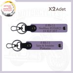 MiaWiki Motor Tutkununa Armağan İsim Plaka Anahtarlık, Standart, MH-KAN-MT-4511x2, Mor Menekşe, üniseks-yetişkin