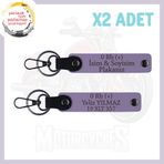 MiaWiki Motor Tutkununa Armağan İsim Plaka Anahtarlık, Standart, MH-KAN-MT-4711x2, Mor Menekşe, üniseks-yetişkin