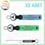 MiaWiki Motor x2'li Anahtarlık İsim Plaka Kan Grubu, Standart, MH-KAN-MT-5550x2, Gök Mavi-Fıstık Yeşil-gri, üniseks-yetişkin