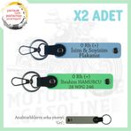 MiaWiki Motor x2'li Anahtarlık İsim Plaka Kan Grubu, Standart, MH-KAN-MT-9550x2, Gök Mavi-Fıstık Yeşil-gri, üniseks-yetişkin