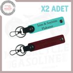 MiaWiki Motorcu 2'li İsim ve Plakalı Anahtarlık, Standart, MH-KAN-MT-4159x2, Turkuaz-Bordo, üniseks-yetişkin