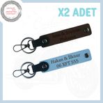 MiaWiki Motorcu Anahtarlığı Kişiye Özel Plakalı, Standart, MH-KAN-MT-4037x2, Koyu Kahve-Gök Mavi, üniseks-yetişkin