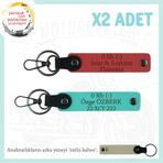MiaWiki Motorcu Anahtarlık İsim Plaka Kan Grubu, Standart, MH-KAN-MT-10997x2, Nar Çiçeği-Turkuaz-sütlü kahve, üniseks-yetişkin