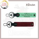 MiaWiki Motorcu Dostlara Özel İsim Plaka Anahtarlık Set, Standart, MH-KAN-MT-4580x2, Yeşil-Bordo, üniseks-yetişkin