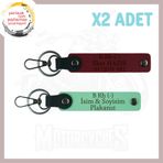 MiaWiki Motorcu Dostlara Özel İsim Plaka Anahtarlık Set, Standart, MH-KAN-MT-5180x2, Yeşil-Bordo, üniseks-yetişkin