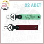 MiaWiki Motorcu Dostlara Özel İsim Plaka Anahtarlık, Standart, MH-KAN-MT-4380x2, Yeşil-Bordo, üniseks-yetişkin