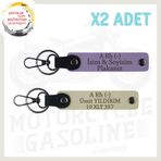 MiaWiki Motorcu Dostlara Özel İsim Plaka Anahtarlık, Standart, MH-KAN-MT-4898x2, Mor Menekşe-Sütlü Kahve, üniseks-yetişkin