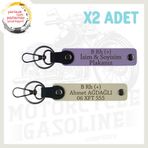 MiaWiki Motorcu Dostlara Özel İsim Plaka Anahtarlık, Standart, MH-KAN-MT-5298x2, Mor Menekşe-Sütlü Kahve, üniseks-yetişkin