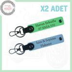 MiaWiki Motorcu Fatihi Özel Plaka ve İsim Yazılı Anahtarlık, Tek Ebat, MH-KAN-MT-4083x2, Mavi-Fıstık Yeşil, üniseks-yetişkin