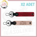 MiaWiki Motorcu Özel İsim Plaka Kan Grubu Anahtarlık, Standart, MH-KAN-MT-4970x2, Yavruağzı-Kırmızı, üniseks-yetişkin