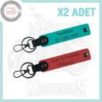 MiaWiki Motorcu Stiline Özel Plaka ve İsim Yazılı Anahtarlık, Standart, MH-KAN-MT-4119x2, Nar Çiçeği-Koyu Turkuaz, üniseks-yetişkin