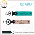 MiaWiki Motorcu Yolculara Özel İsim Plaka Kan Grubu Anahtarlık, Standart, MH-KAN-MT-7232x2, Yavruağzı-Koyu Turkuaz-lacivert, üniseks-yetişkin