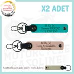 MiaWiki Motorcu Yolculara Özel İsim Plaka Kan Grubu Anahtarlık, Standart, MH-KAN-MT-8234x2, Yavruağzı-Koyu Turkuaz-sütlü kahve, üniseks-yetişkin
