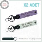 MiaWiki Motorcular İçin İsim ve Plaka Yazılı Anahtarlık, Standart, MH-KAN-MT-11841x2, Mor Menekşe-Beyaz-lacivert, üniseks-yetişkin