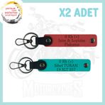 MiaWiki Motorcular İçin İsme Özel Anahtarlık 2'li Set, Standart, MH-KAN-MT-4718x2, Nar Çiçeği-Koyu Turkuaz, üniseks-yetişkin