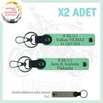 MiaWiki Motorcular İçin Özel İsim Plaka Kan Grubu Anahtarlık, Standart, MH-KAN-MT-8310x2, Yeşil-gri, üniseks-yetişkin