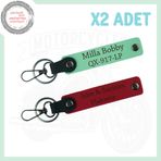MiaWiki Motorcular İçin Özel Plaka ve İsim Yazılı Anahtarlık, Standart, MH-KAN-MT-4068x2, Kırmızı-Yeşil, üniseks-yetişkin