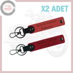 MiaWiki Motorcular İçin Plaka Ve İsim Yazılabilen Anahtarlık, Standart, MH-KAN-MT-4121x2, Nar Çiçeği-Kırmızı, üniseks-yetişkin