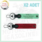 MiaWiki Motorculara Özel İsim Plaka Kan Grubu Anahtarlık, Standart, MH-KAN-MT-5086x2, Kırmızı-Yeşil, üniseks-yetişkin