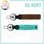 MiaWiki Motorcuya Özel İsim Plaka Kan Grubu Anahtarlık, Standart, MH-KAN-MT-5022x2, Açık Kahve-Turkuaz, üniseks-yetişkin