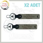 MiaWiki Motorcuya Özel İsim Plaka Kan Grubu Anahtarlık, Standart, MH-KAN-MT-5074x2, Kül Gri, üniseks-yetişkin