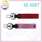 MiaWiki Motorsiklet Kullanıcılarına Özel Anahtarlık, Standart, MH-KAN-MT-5081x2, Kırmızı-Pembe, üniseks-yetişkin