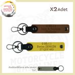 MiaWiki Motorsiklet Tutkunlarına Özel İsim Plaka Kan Grubu Anahtarlık, Standart, MH-KAN-MT-10462x2, Açık Kahve-Sarı-gri, üniseks-yetişkin