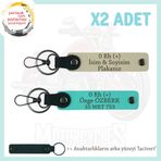 MiaWiki Motosiklet Anahtarlık İsim Plaka Kan Grubu, Standart, MH-KAN-MT-10170x2, Sütlü Kahve-Turkuaz-lacivert, üniseks-yetişkin