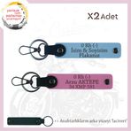 MiaWiki Motosiklet Anahtarlık İsim Plaka Kan Grubu, Standart, MH-KAN-MT-10558x2, Gök Mavi-Pembe-lacivert, üniseks-yetişkin