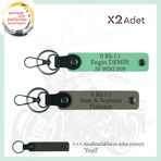 MiaWiki Motosiklet Anahtarlık İsim Plaka Kan Grubu, Standart, MH-KAN-MT-10763x2, Kül Gri-Yeşil-yeşil, üniseks-yetişkin