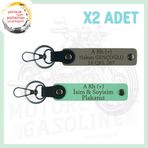 MiaWiki Motosiklet Anahtarlık İsim Plaka Kan Grubu, Standart, MH-KAN-MT-4273x2, Kül Gri-Yeşil, üniseks-yetişkin