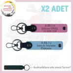 MiaWiki Motosiklet Anahtarlık İsim Plaka Kan Grubu, Standart, MH-KAN-MT-5558x2, Gök Mavi-Pembe-lacivert, üniseks-yetişkin