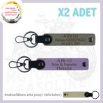 MiaWiki Motosiklet Anahtarlık İsim Plaka Kan Grubu, Standart, MH-KAN-MT-5730x2, Kül Gri-Mor Menekşe-sütlü kahve, üniseks-yetişkin
