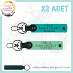 MiaWiki Motosiklet Anahtarlık İsim Plaka Kan Grubu, Standart, MH-KAN-MT-6322x2, Yeşil-Koyu Turkuaz-lacivert, üniseks-yetişkin