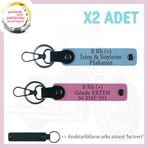 MiaWiki Motosiklet Anahtarlık İsim Plaka Kan Grubu, Standart, MH-KAN-MT-7558x2, Gök Mavi-Pembe-lacivert, üniseks-yetişkin