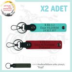 MiaWiki Motosiklet Anahtarlık İsim Plaka Kan Grubu, Standart, MH-KAN-MT-7833x2, Kırmızı-Turkuaz-yeşil, üniseks-yetişkin