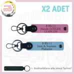MiaWiki Motosiklet Anahtarlık İsim Plaka Kan Grubu, Standart, MH-KAN-MT-8558x2, Gök Mavi-Pembe-lacivert, üniseks-yetişkin