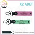 MiaWiki Motosiklet Anahtarlık İsim Plaka Kan Grubu, Standart, MH-KAN-MT-9328x2, Yeşil-Pembe-lacivert, üniseks-yetişkin
