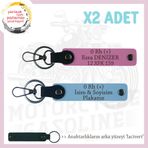 MiaWiki Motosiklet Anahtarlık İsim Plaka Kan Grubu, Standart, MH-KAN-MT-9558x2, Gök Mavi-Pembe-lacivert, üniseks-yetişkin