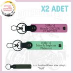 MiaWiki Motosiklet Anahtarlık İsim Plaka Kan Grubu, Tek Ebat, MH-KAN-MT-10331x2, Yeşil-Pembe-yeşil, üniseks-yetişkin