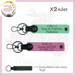 MiaWiki Motosiklet Anahtarlık İsim Plaka Kan Grubu, Tek Ebat, MH-KAN-MT-11331x2, Yeşil-Pembe-yeşil, üniseks-yetişkin