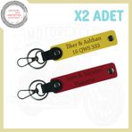 MiaWiki Motosiklet Anahtarlık Plaka ve İsim Yazılı, Standart, MH-KAN-MT-4077x2, Kırmızı-Sarı, üniseks-yetişkin